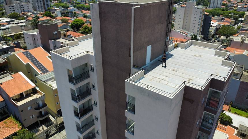 Mapeamento aéreo do edifício
